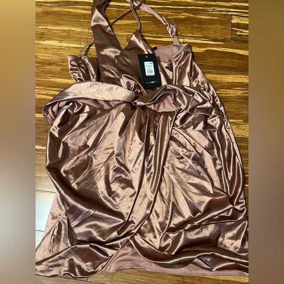 Fashion Nova Dresses & Skirts - Fashion Nova Satin Dress in Rich Copper